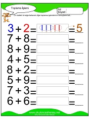Toplama işlemi yaprak test